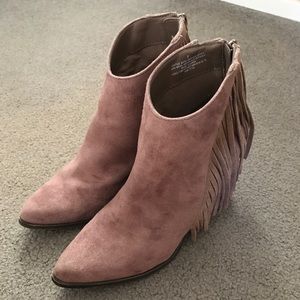 Cowgirl Ankle Booties (Ankle Boots) with Fringe